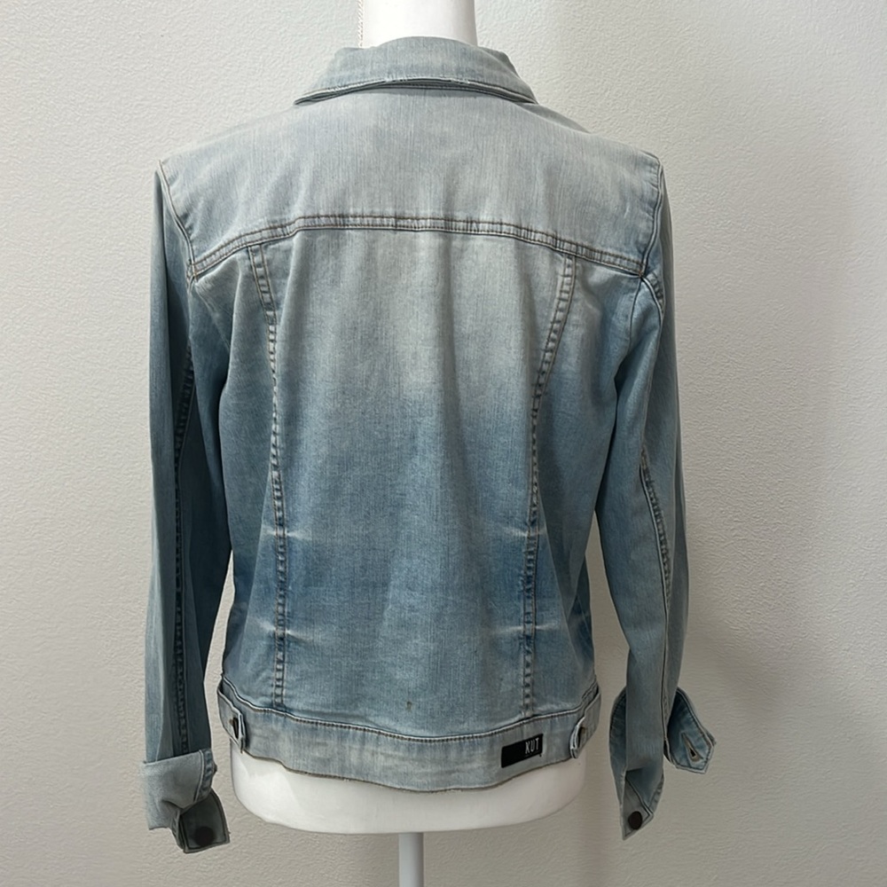 NWT KUT FROM THE KLOTH AMELIA JACKET Light Blue Denim SZ XL - Picture 5 of 11